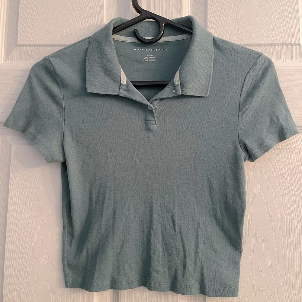 American Eagle Cropped Collar Shirt